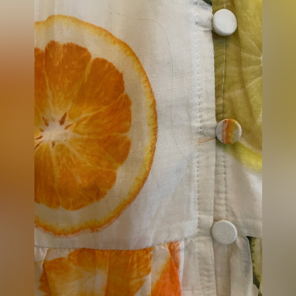 Edie Parker x J.Crew Citrus Print Button-Front Maxi Dress XS NWT - Picture 7 of 7
